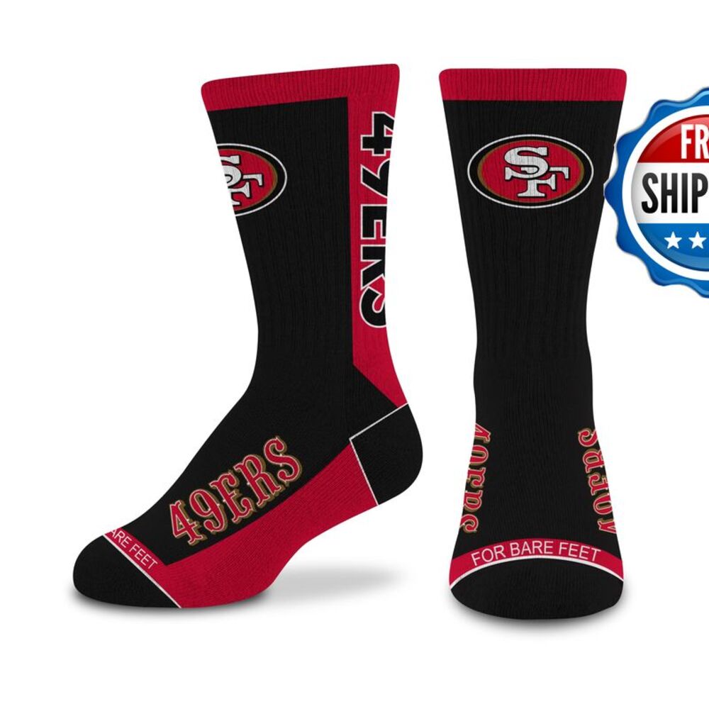 NFL San Francisco 49Ers MVP Crew Sock Team Color Youth (One size fits all)